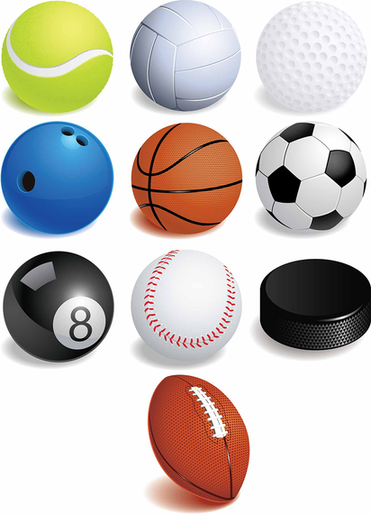 412x570 Free Sport Balls Vector Graphics