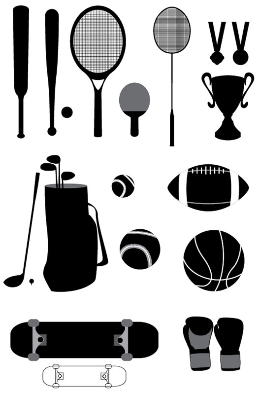 530x801 Sport Stuffs Vectors Graphics