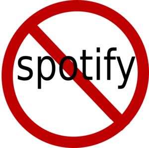 300x297 No To Spotify Clip Art