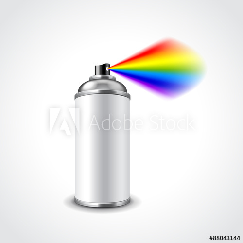 500x500 Graffiti Spray Can Vector Illustration