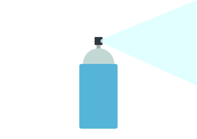 800x566 Spray Can Flat Vector