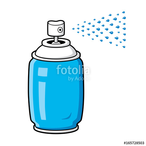 500x500 Blue Paint Spray Can Vector Isolated. Stock Image And Royalty