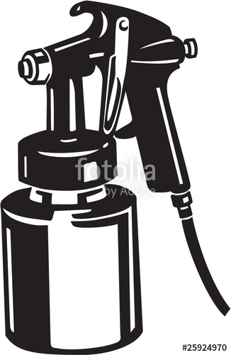 326x500 Paint Spray Gun Vinyl Ready Vector Illustration Stock Image And