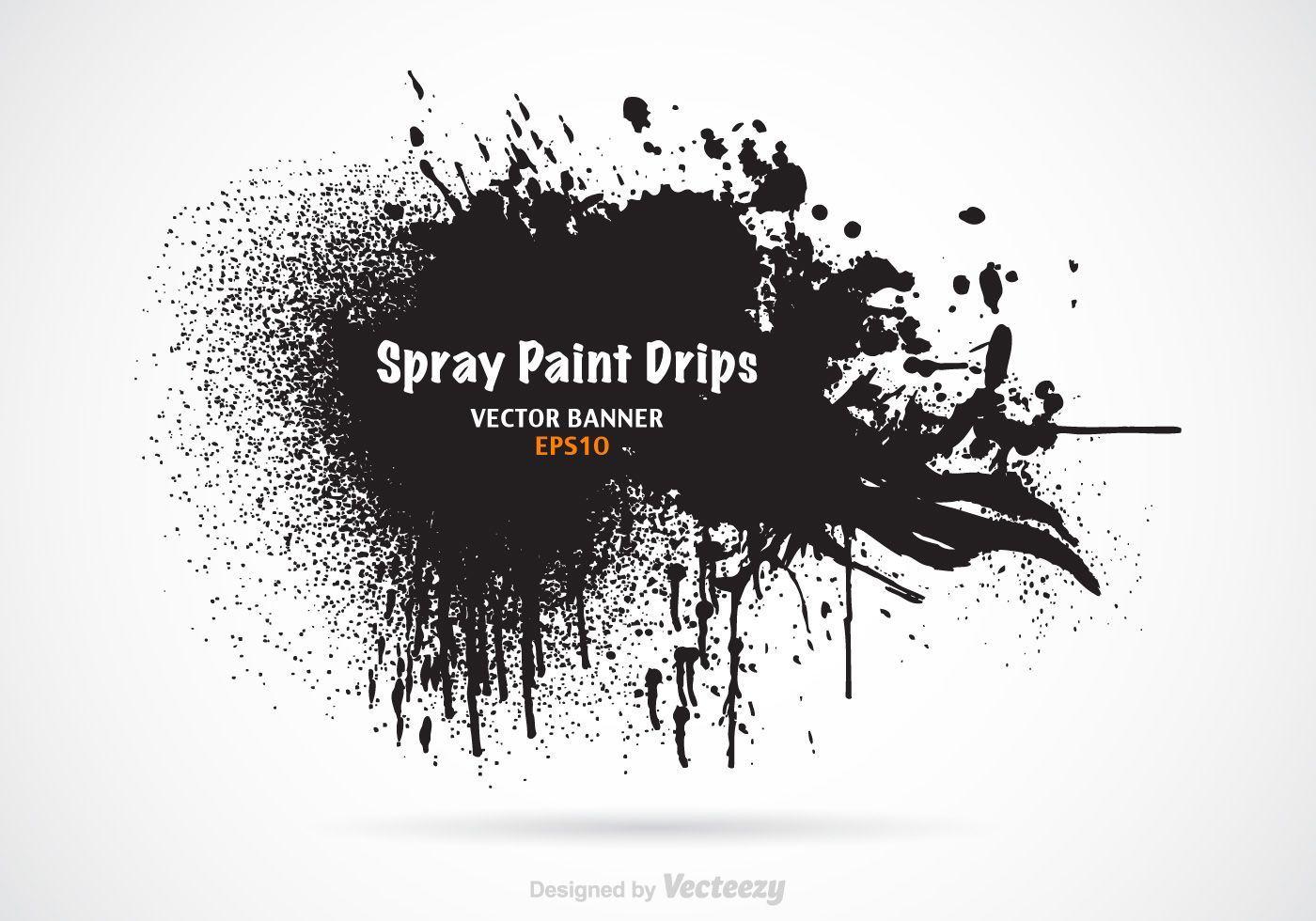 1400x980 Free Grunge Spray Paint Drips And Splashes Vector Banner. With