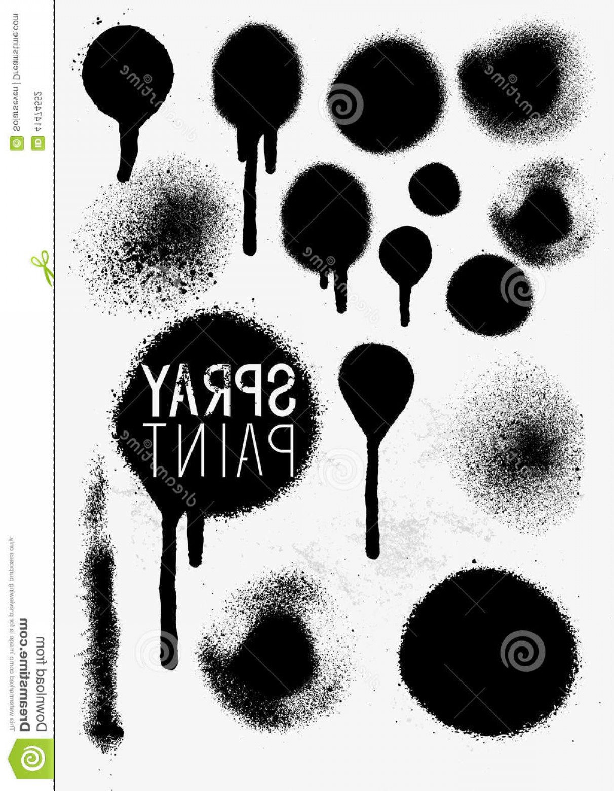 1212x1560 Stock Illustration Black Spray Paint Set Various Elements Vector