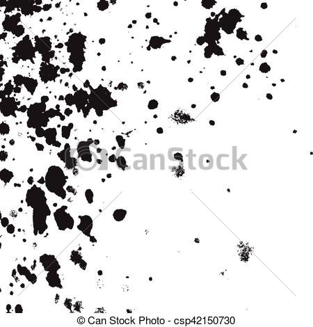 450x470 Black Ink Paint Splatter On White Background. Spray Paint