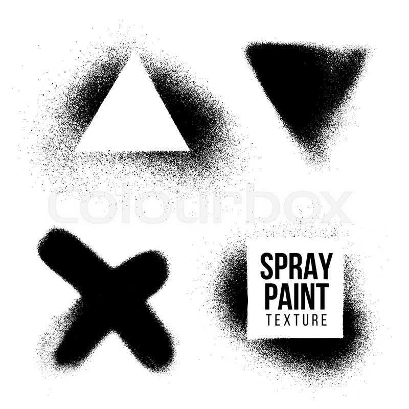 800x800 Vector Various Shape Black Monochrome Spray Paint Decorative