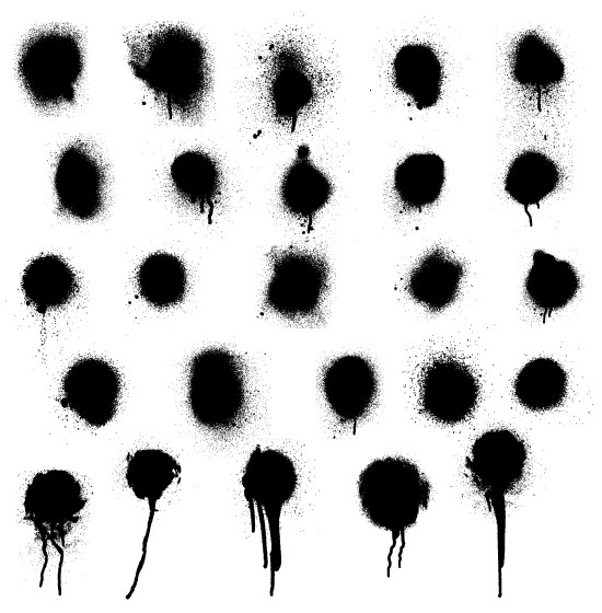 550x560 Grunge Spray Vector Splats