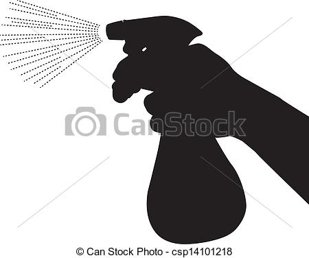 450x376 Spray Bottle Silhouette Vector. This Image Is A Vector