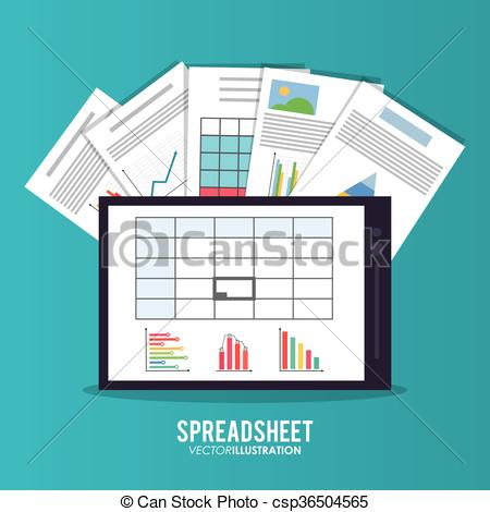 450x470 Spreadsheet Design, Business And Infographic Concept