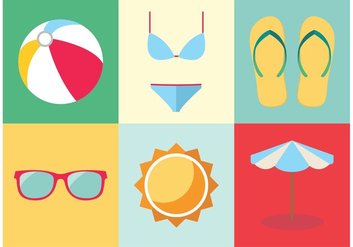 700x490 Vector Spring Break Elements