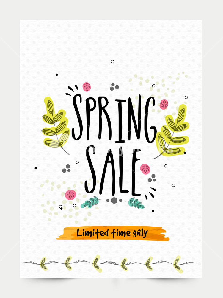750x1000 Spring Sale Banner, Sale Poster, Sale Flyer, Sale Vector. Royalty