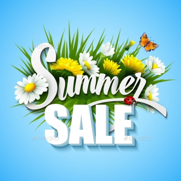 590x590 Summer And Spring Sale Template Vector By Vik Y Graphicriver