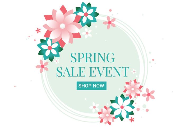 700x490 Free Spring Season Sale Vector Background