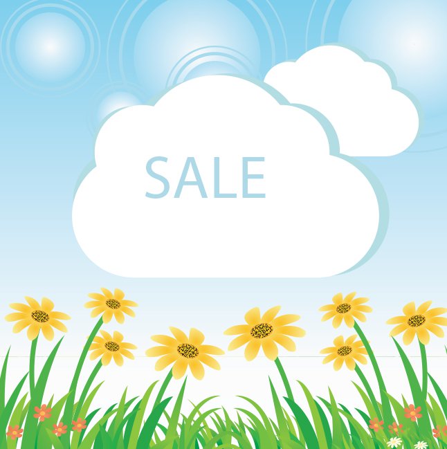646x649 Free Vector Spring Sale Background Vector Art Amp Graphics