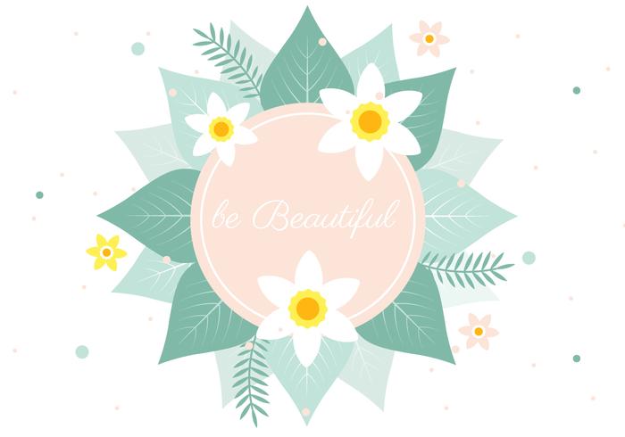 700x490 Free Spring Vector Flower Greeting