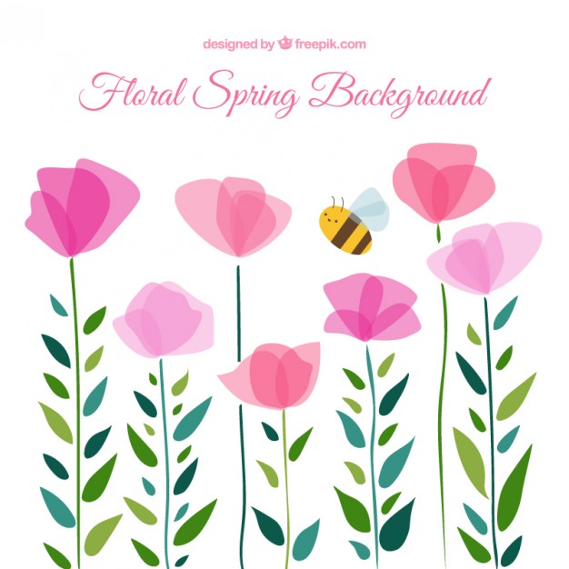 626x626 Cute Floral Spring Background Vector Free Download