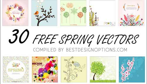 500x287 Plants Clip Art Graphics 30 Flower And Leaves Vector Illustrations
