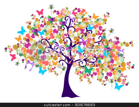 450x348 Spring Tree Clip Art Abstract Art Vector