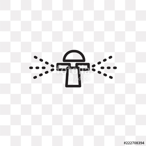 500x500 Sprinkler Vector Icon Isolated On Transparent Background