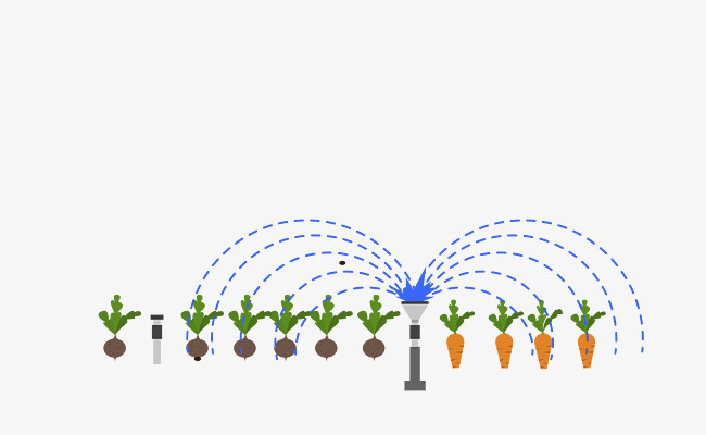 650x400 Vector Color Sprayed Vegetables Show, Vector Sprinkler, Color