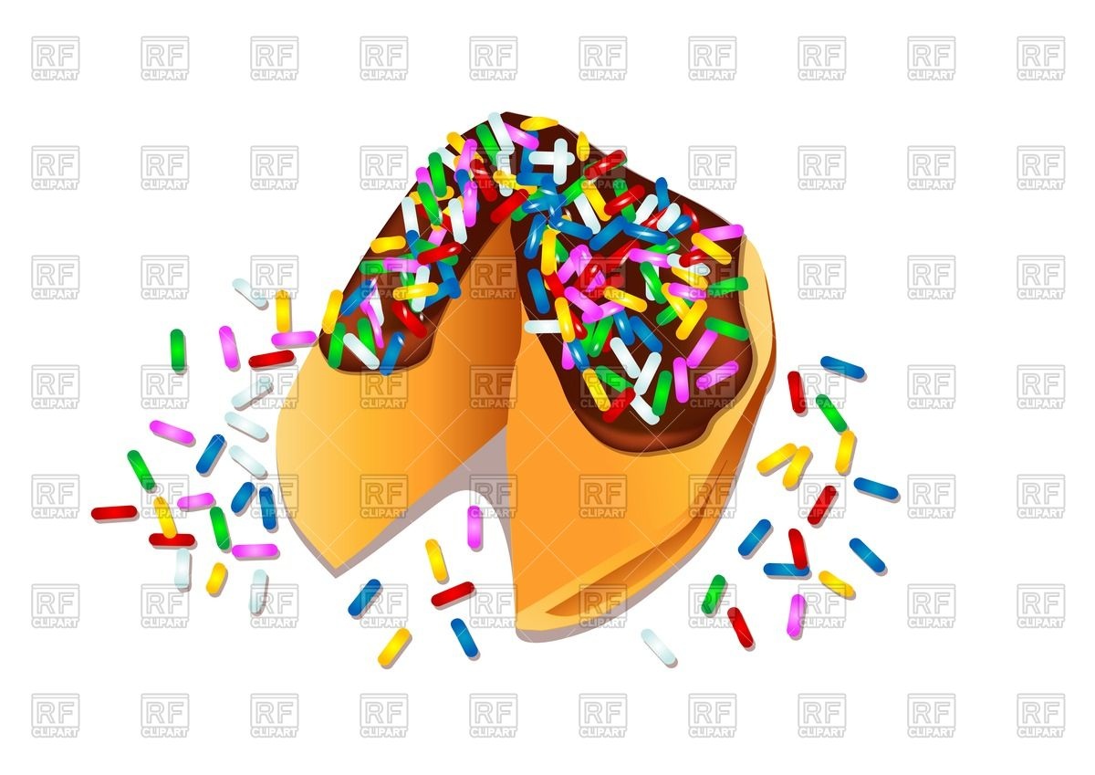 1200x849 Fortune Cookies With Sprinkles Vector Image Vector Artwork Of
