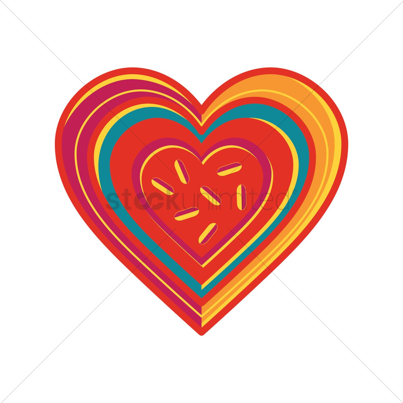 1300x1300 Heart Cookie With Chocolate Sprinkles Vector Image