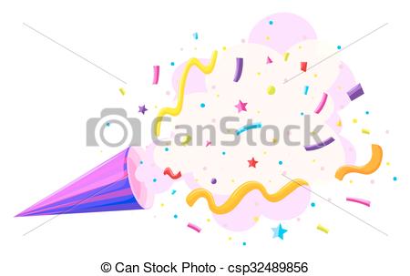 450x303 Party Horn With Sprinkles Illustration.
