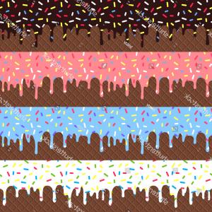 300x300 Chocolate Cake Topping Sprinkles Vector Illustration Lazttweet