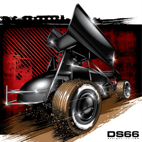 498x498 Sprint Car 4 Illustration
