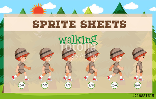 500x316 Sprite Sheet Boy Walking Stock Image And Royalty Free Vector