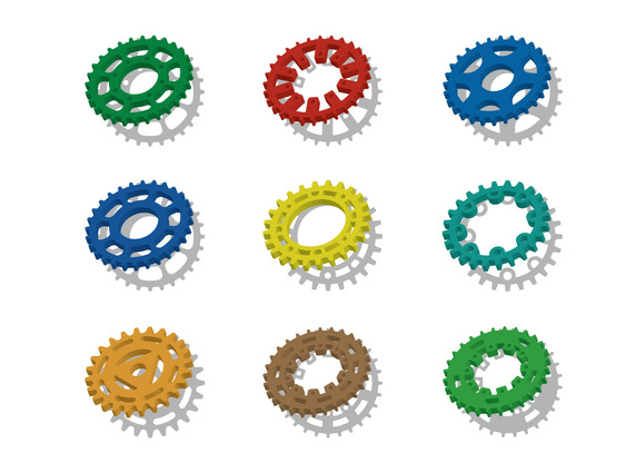 572x407 Colorful Bike Sprocket Vector Free Vector Download In .ai, .eps