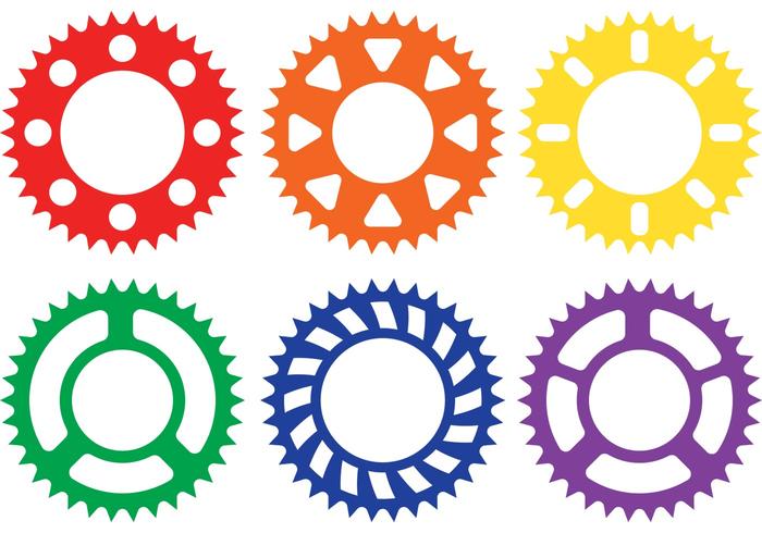 700x490 Colorful Bike Sprocket Vectors