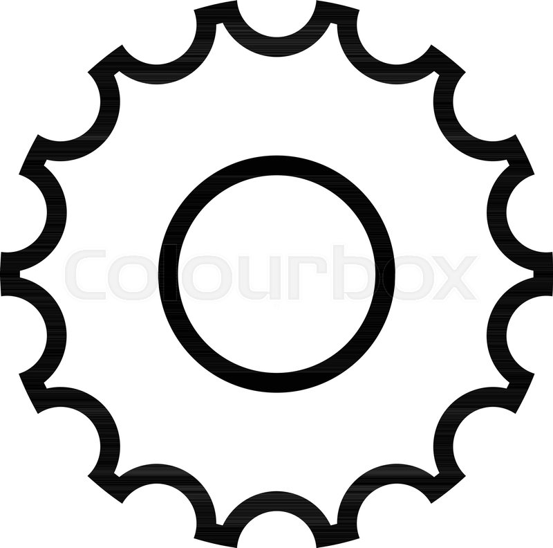 800x792 Outline Beautiful Sprocket Vector Icon Stock Vector Colourbox