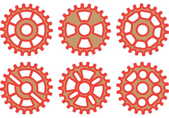 700x490 Red Bike Sprocket Vector Pack