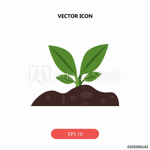 500x500 Sprout Vector Icon