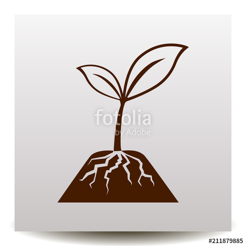 500x500 Sprout Vector Icon. Stock Image And Royalty Free Vector Files On