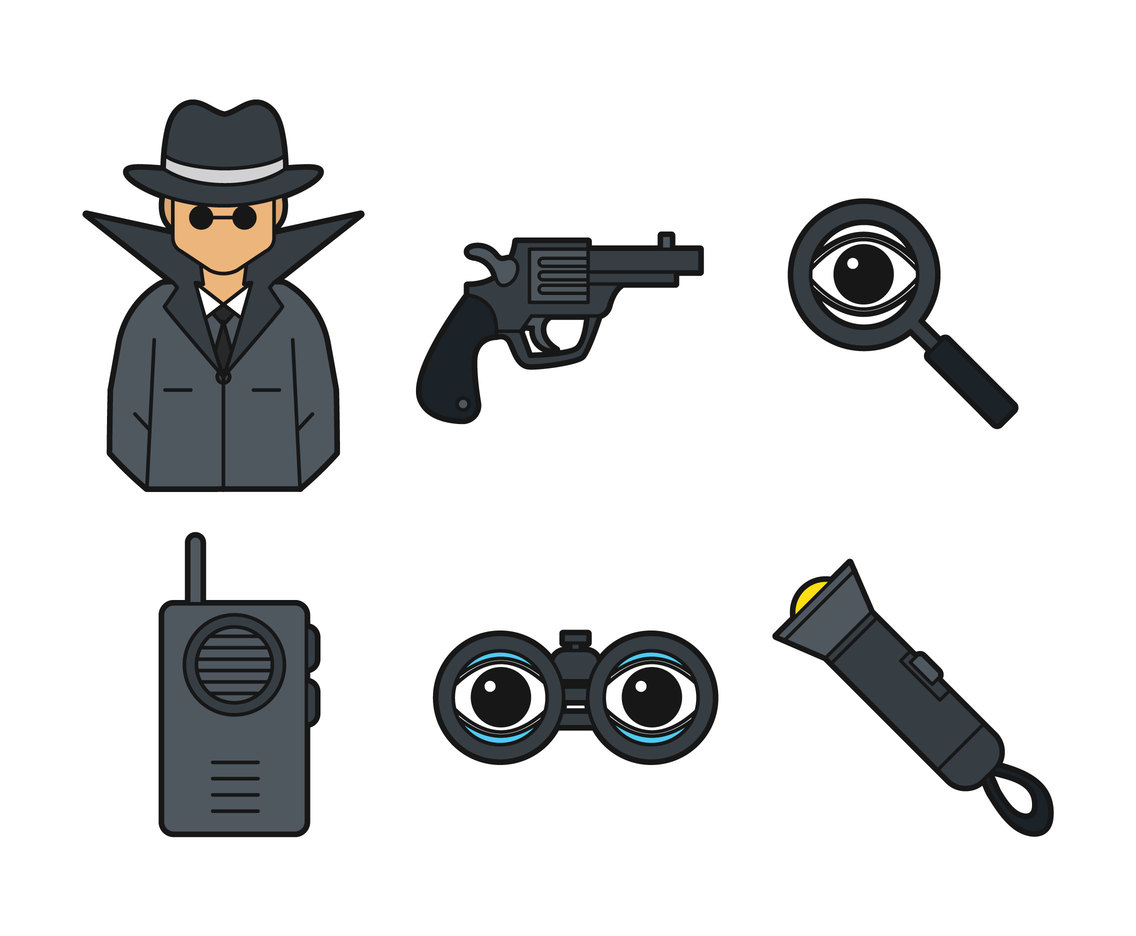 1136x936 Spy Vector Set Vector Art Amp Graphics