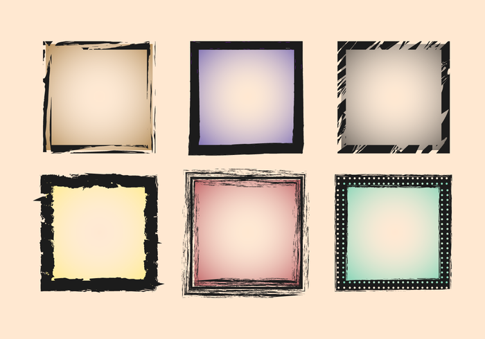 700x490 Vintage Square Photo Edges Vector