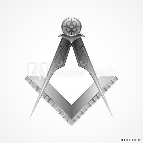 500x500 Square And Compass, Vector, Isolated On White