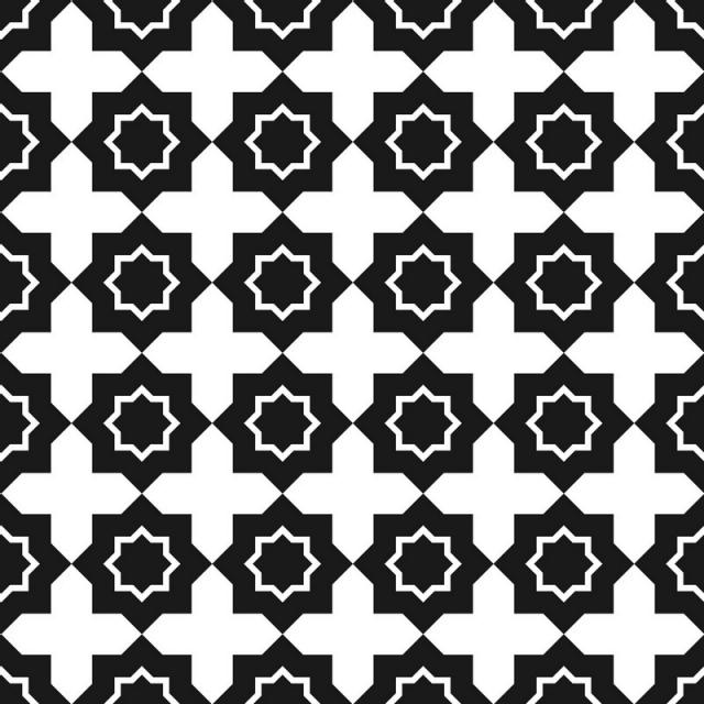 640x640 Vector Seamless Pattern Black And White Repeating Geometric Square