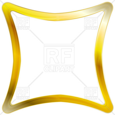 400x400 Golden Square Frame Design Vector Image Vector Artwork Of