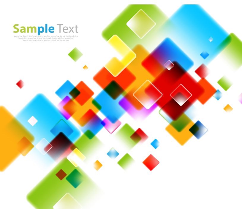 815x707 Abstract Background With Colored Squares Vector Illustration