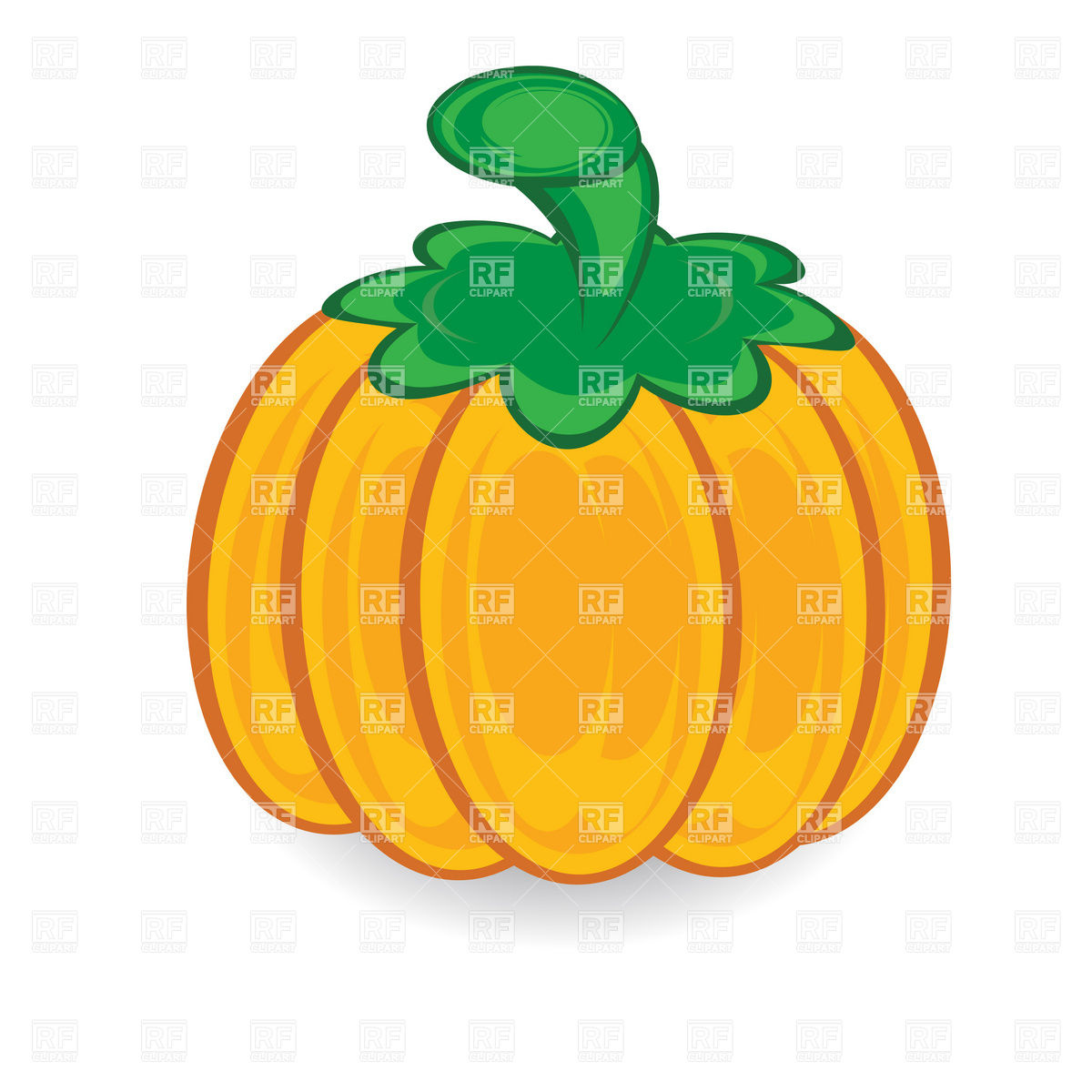 1200x1200 Cartoon Pumpkin With Green Stem Vector Image Vector Artwork Of