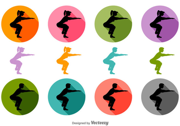 352x247 Silhouette Of Basic Squat Free Vector Download 398939 Cannypic