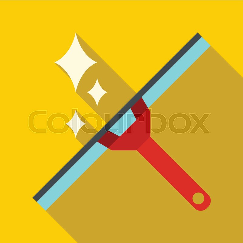 800x800 Window Squeegee Icon. Flat Illustration Of Window Squeegee Vector