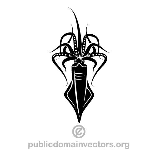 500x500 Squid Vector Clip Art Public Domain Vectors