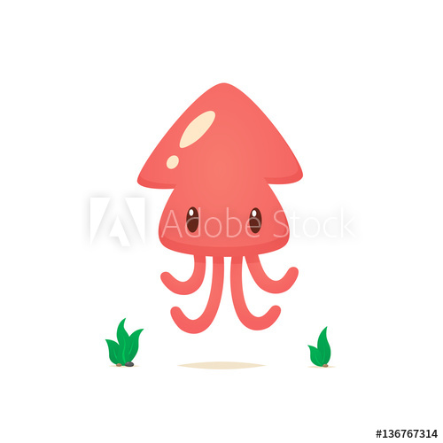 500x500 Squid Vector Isolated