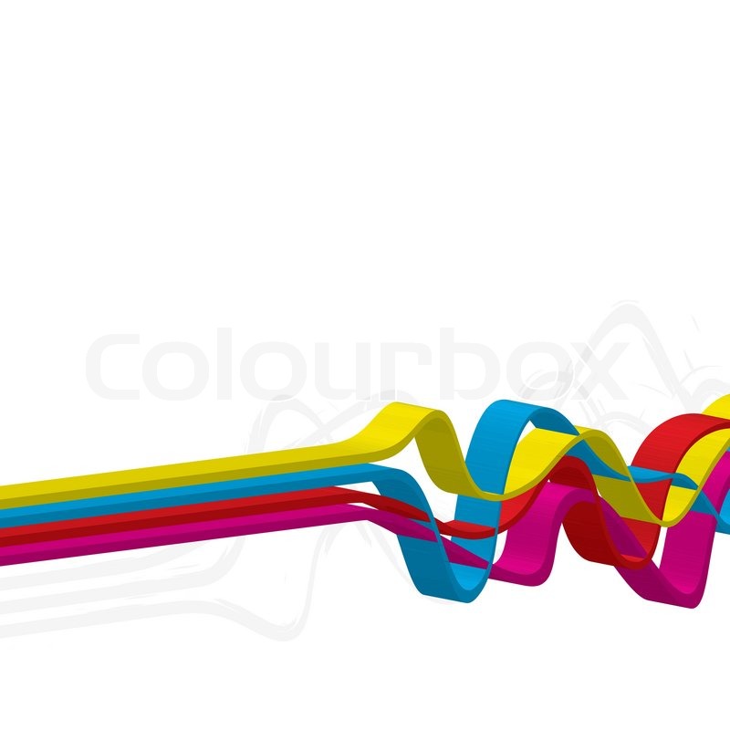 800x800 Abstract Layout With Wavy Lines In A Cmyk Color Scheme Stock