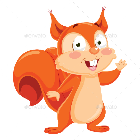 590x590 Squirrel Vector Illustration By Yusufdemirci Graphicriver
